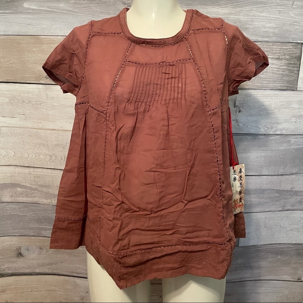 DA-NANG Kofie embroidered peasant blouse XS, NWT